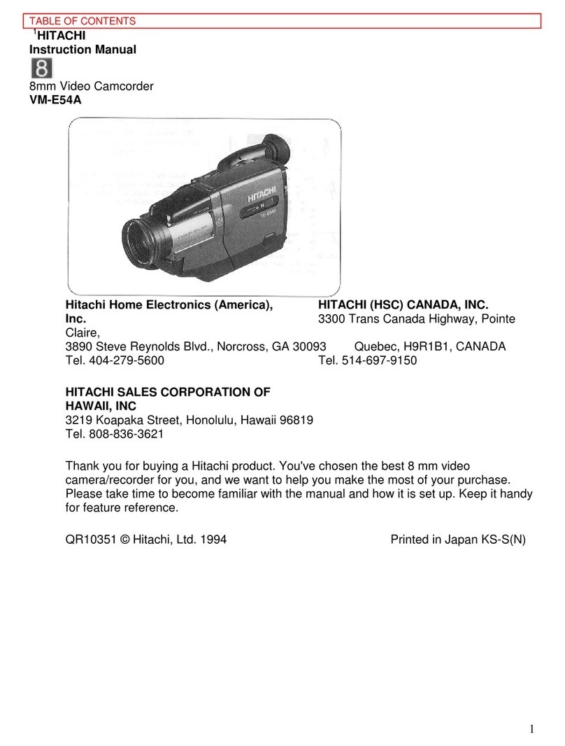 Hitachi VME-54A - Camcorder instruction manual