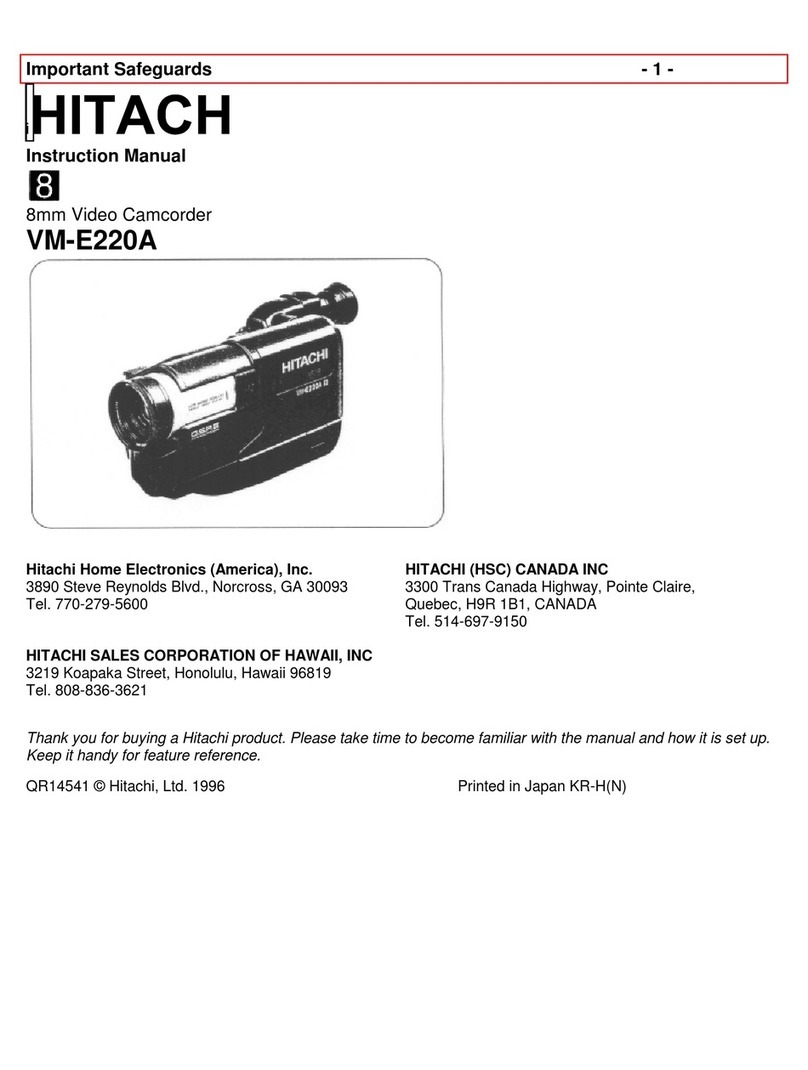 Hitachi VME-220A - Camcorder instruction manual