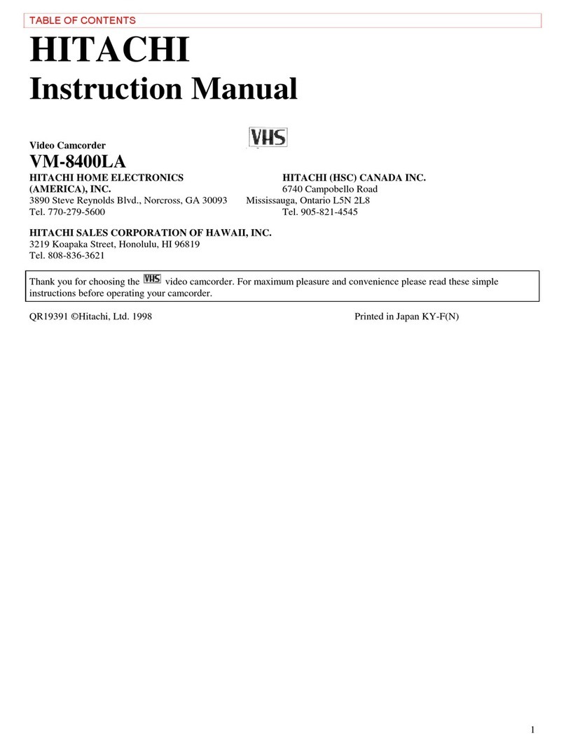 Hitachi VM-8400LA - Camcorder User manual