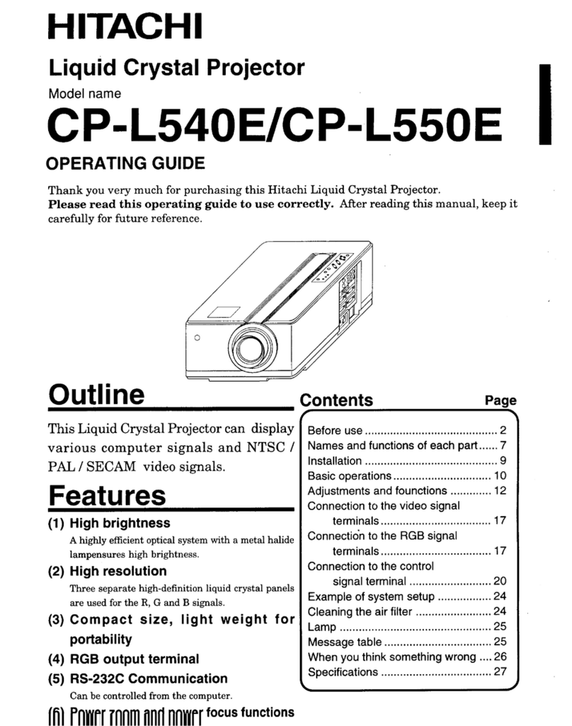 Hitachi CP-L540E User manual