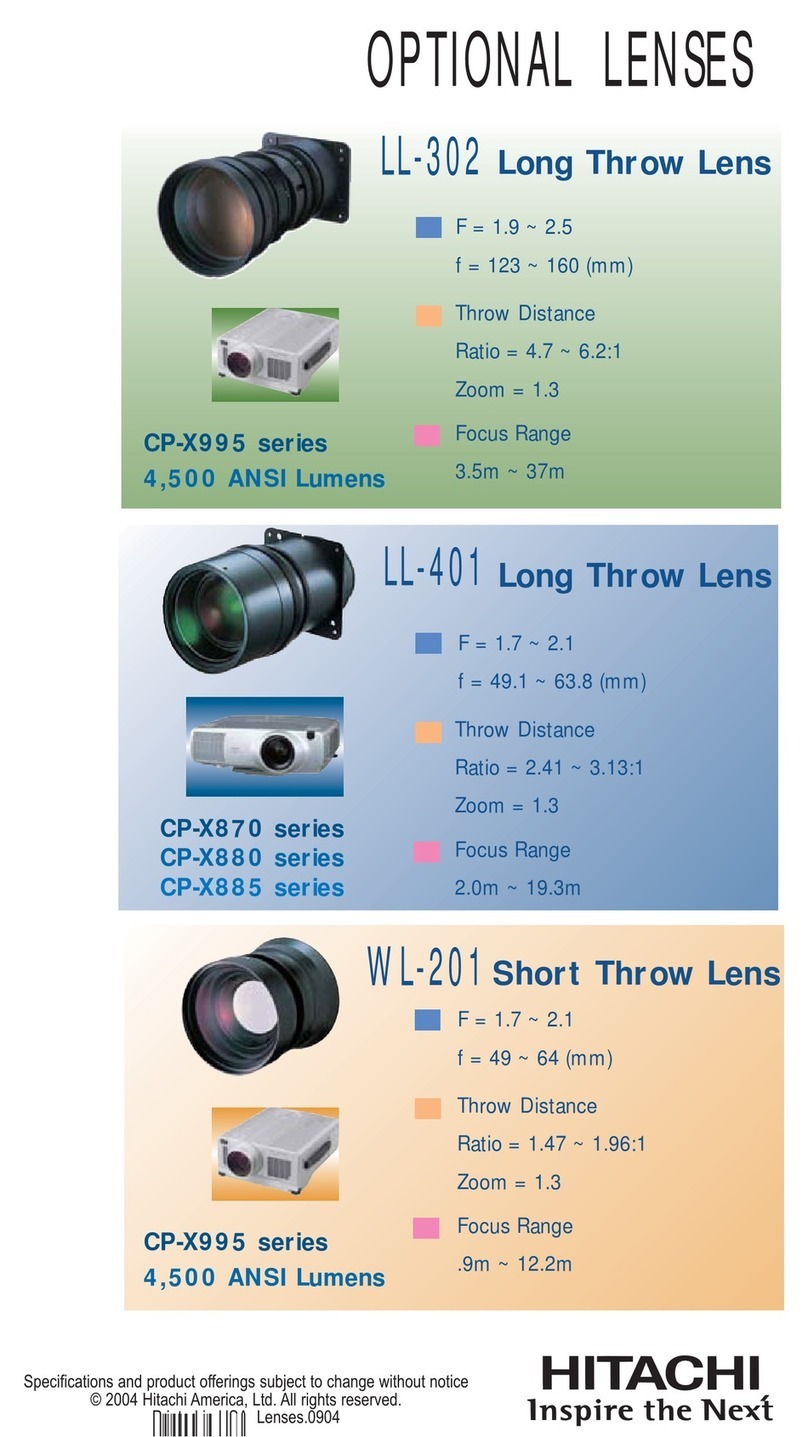 Hitachi CPX885 - XGA LCD Projector Specifications