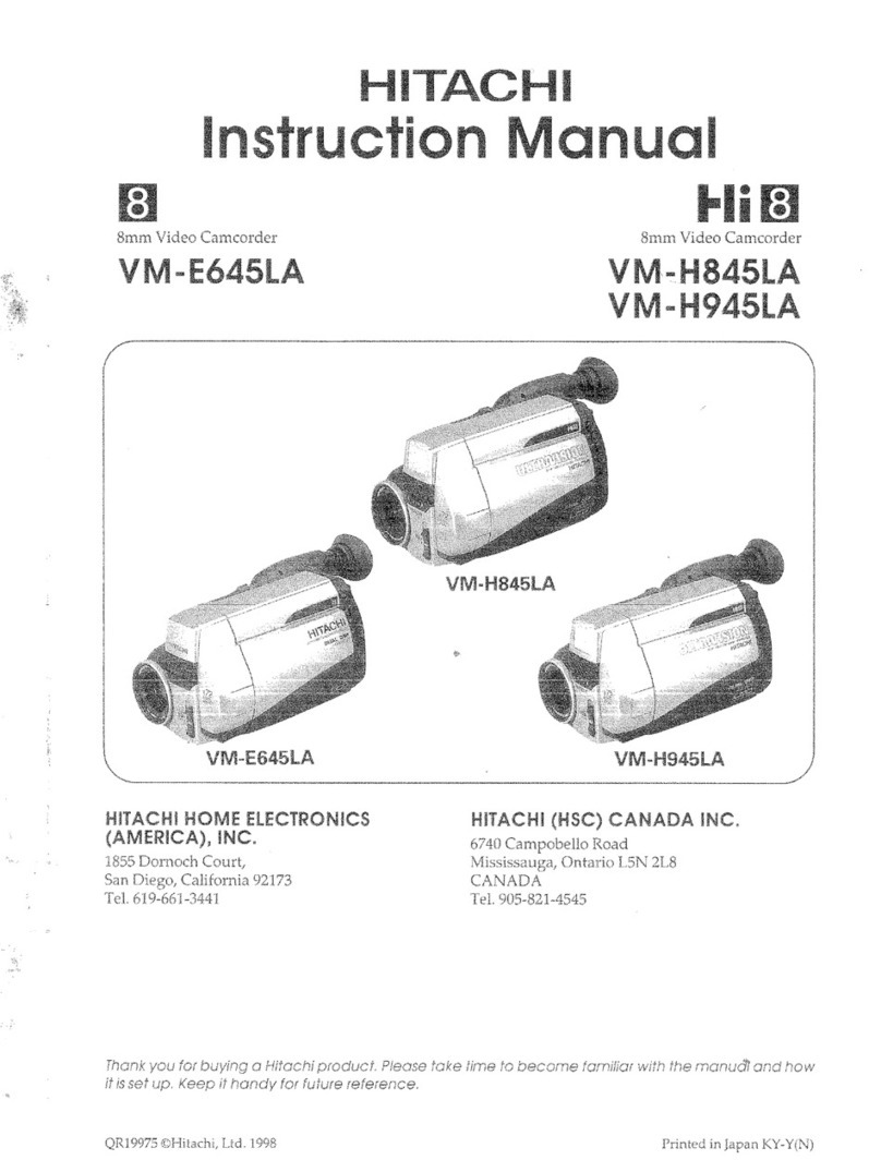 Hitachi VMH-845LA - Camcorder User manual Hitachi VMH-845LA - Camcorder User manual
