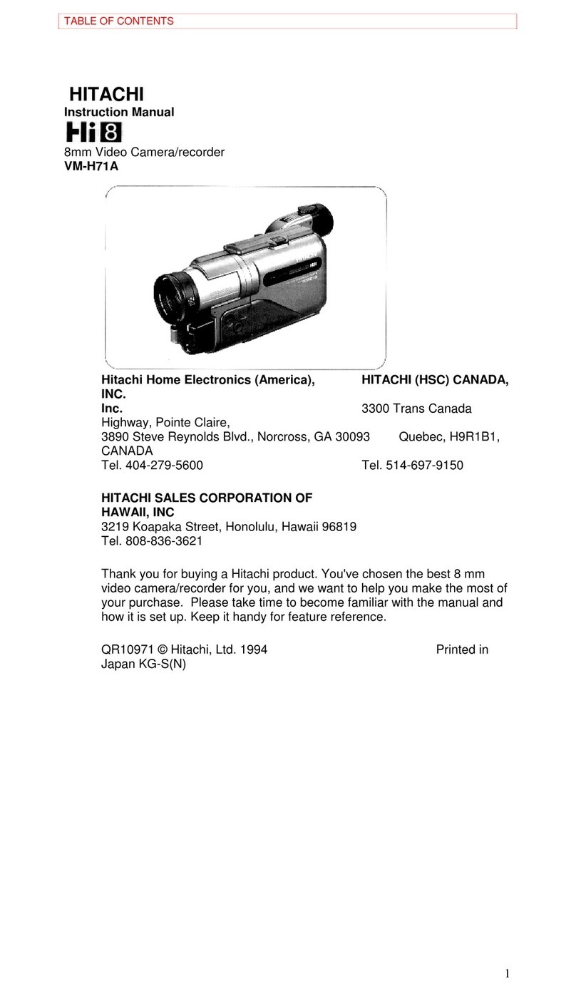 Hitachi VMH-71A - Camcorder User manual