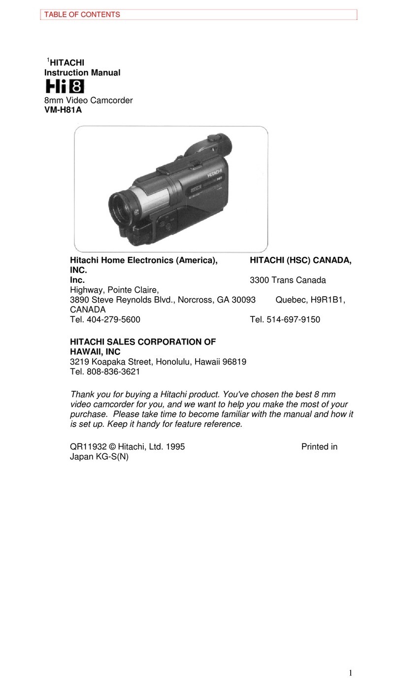 Hitachi VMH-81A - Camcorder User manual Hitachi VMH-81A - Camcorder User manual
