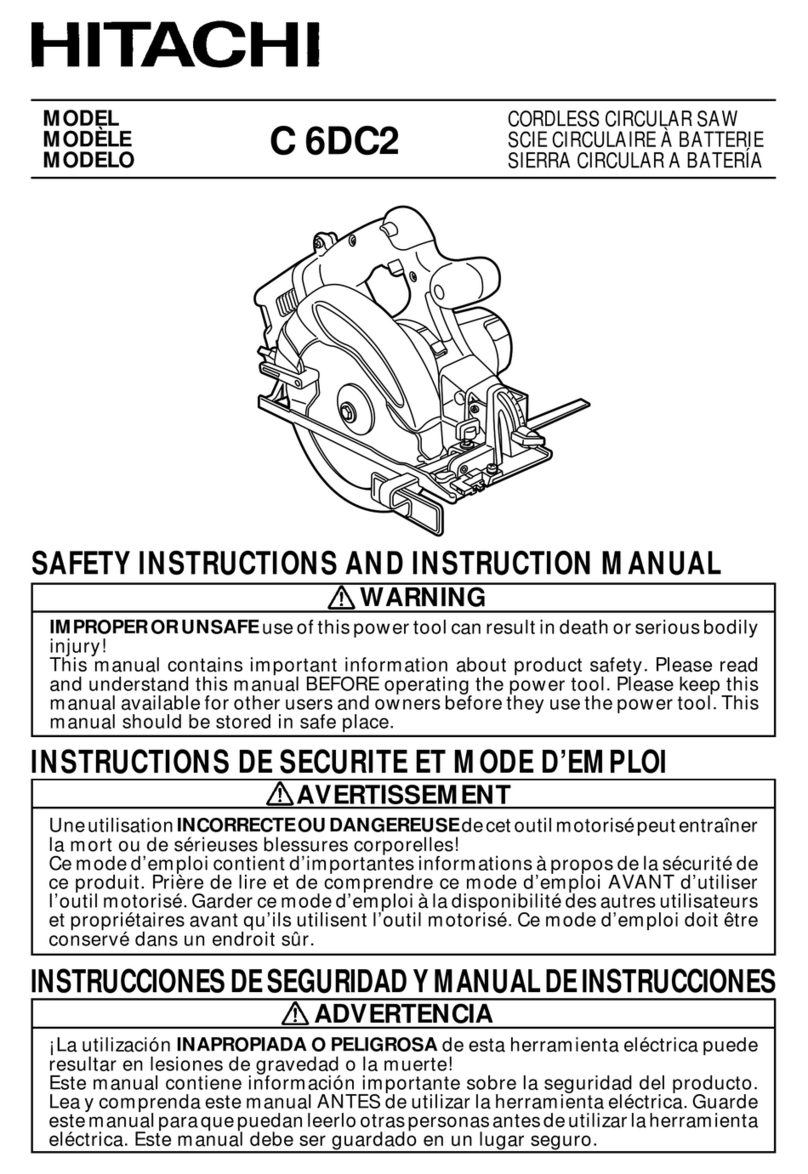 Hitachi C 6DC2 Safety and instruction manual