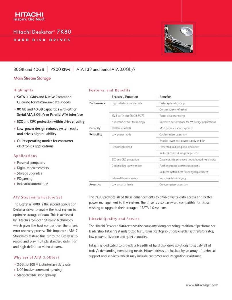 Hitachi Deskstar 7K80 Specifications