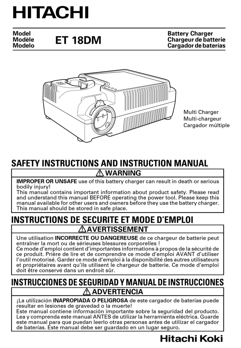 Hitachi ET 18DM Safety and instruction manual