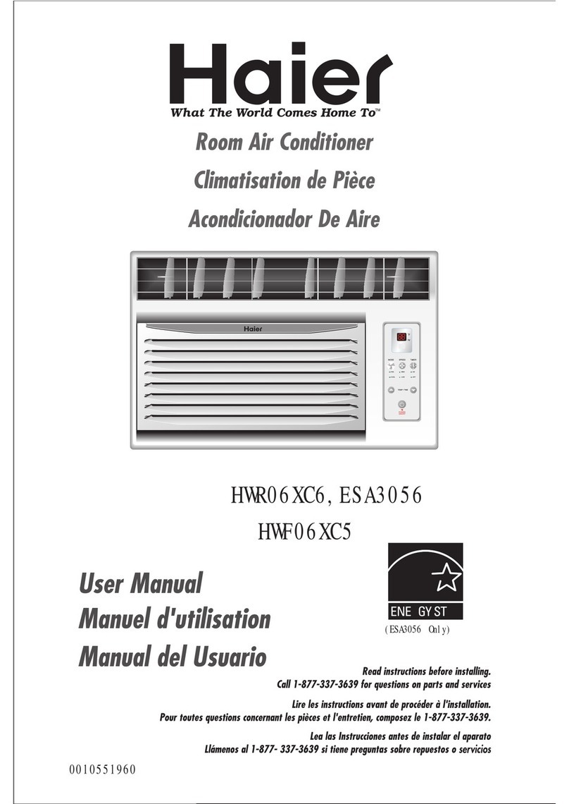 Haier HWR06XC6 - Window Air Conditioner User manual Haier HWR06XC6 - Window Air Conditioner User manual
