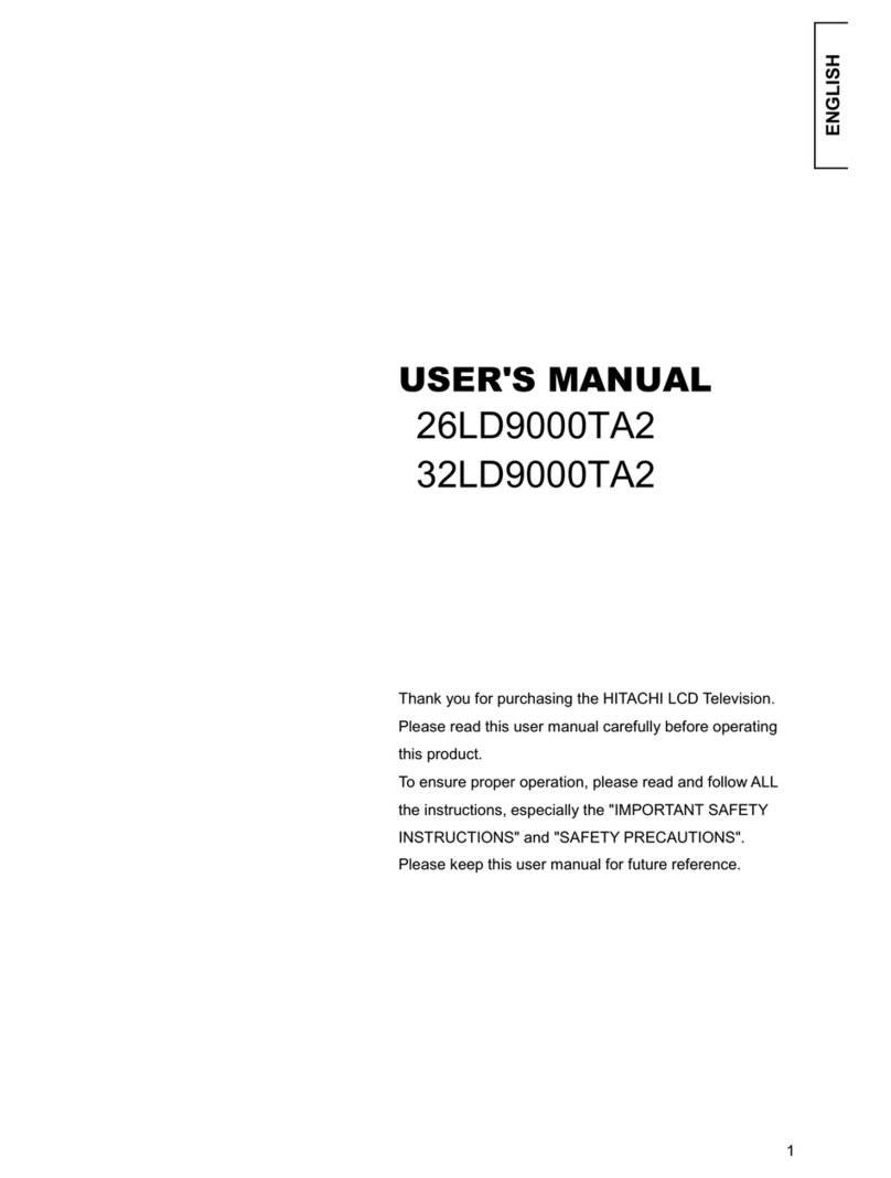 Hitachi 26LD9000TA2 User manual