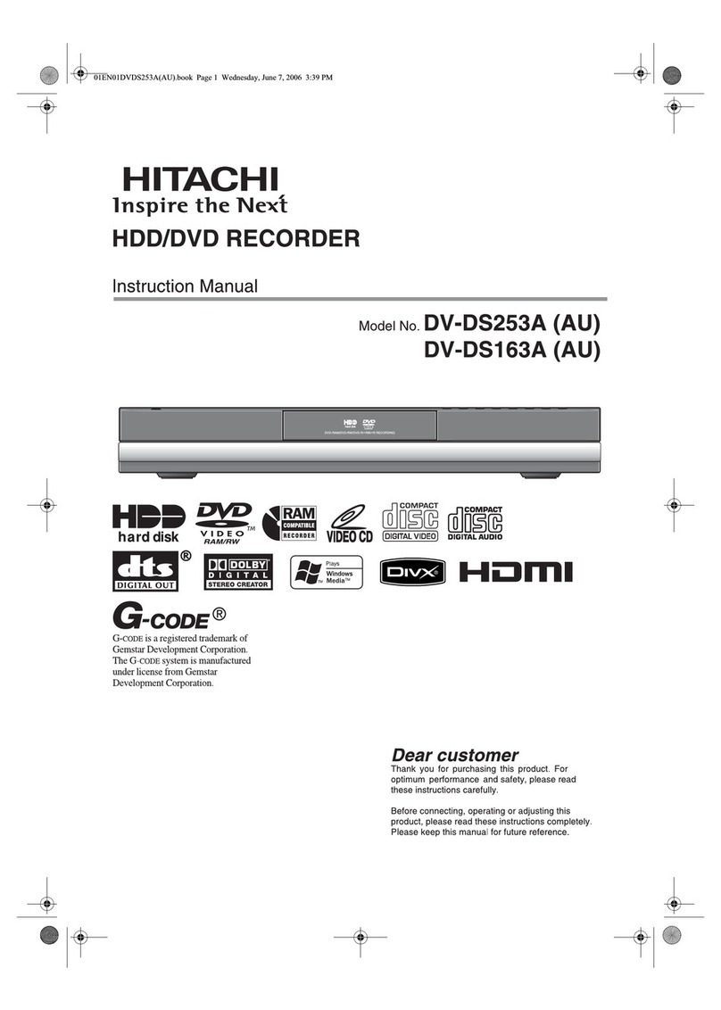 Hitachi DV-DS163A User manual