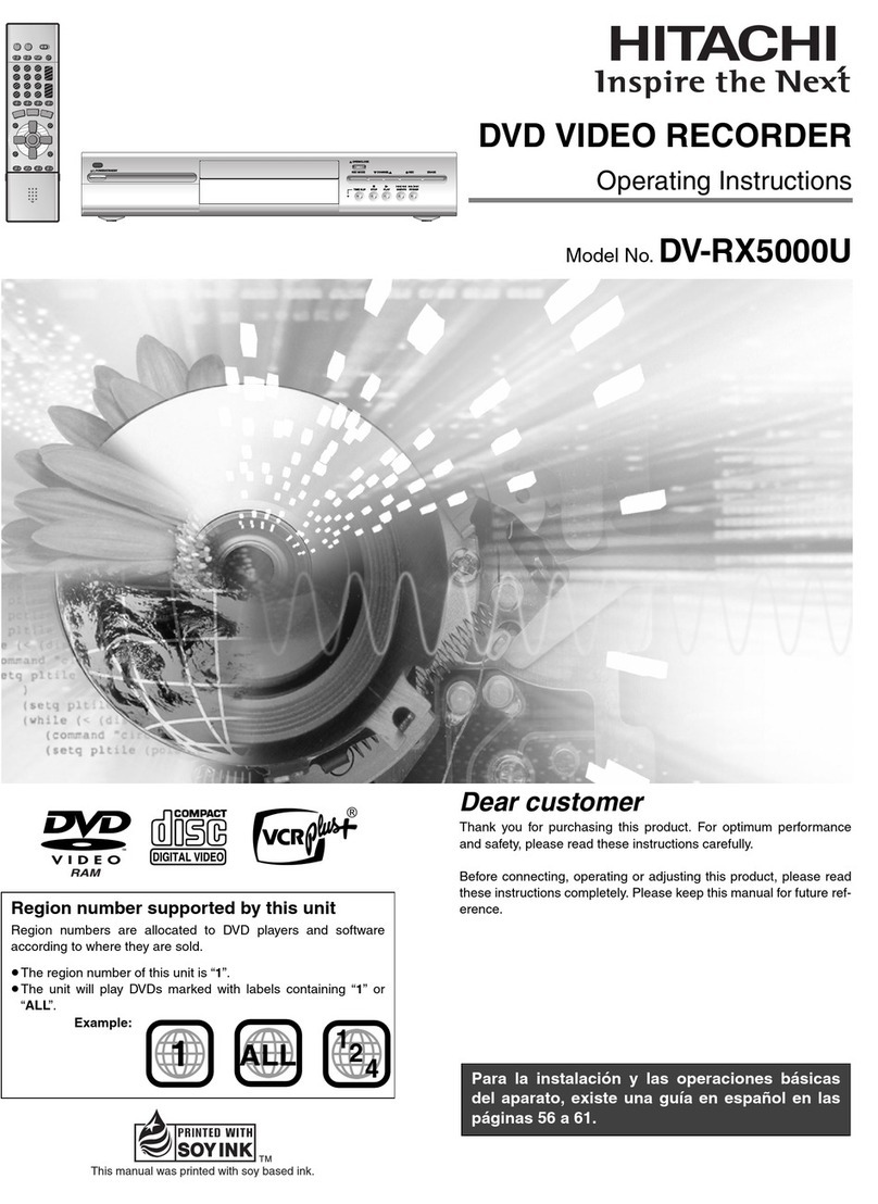 Hitachi DV-RX5000U operating instructions