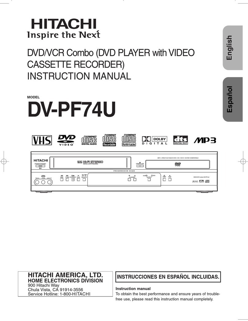 Hitachi DV PF74U instruction manual