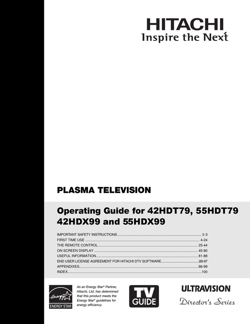 Hitachi 42HDT79 - UltraVision CineForm - 42" Plasma... User manual