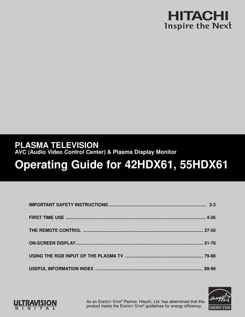 Hitachi 42HDX61 User manual