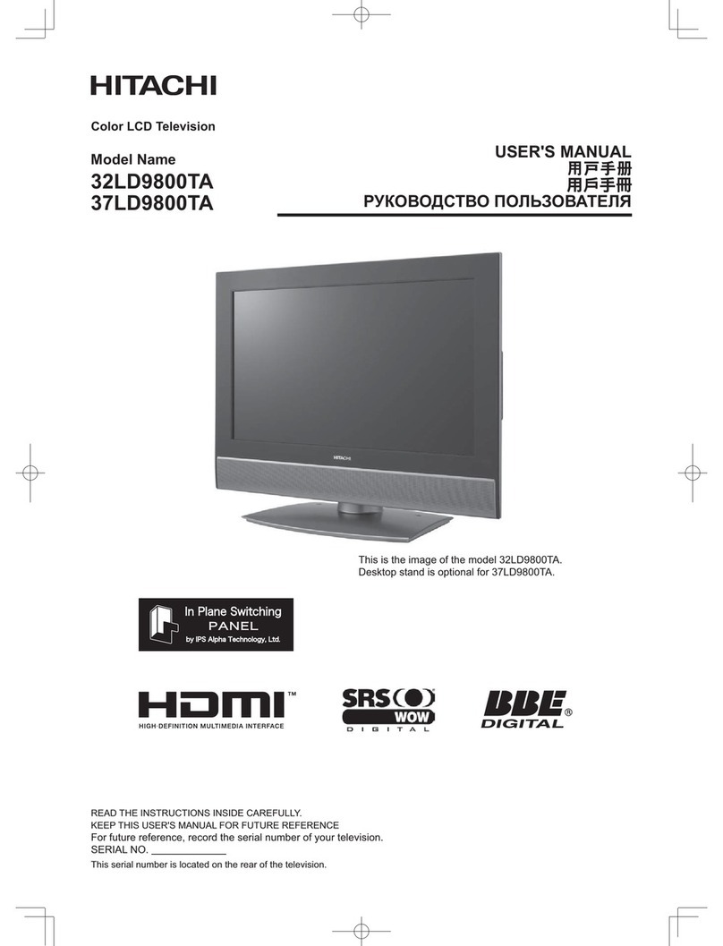 Hitachi 32LD9800TA User manual