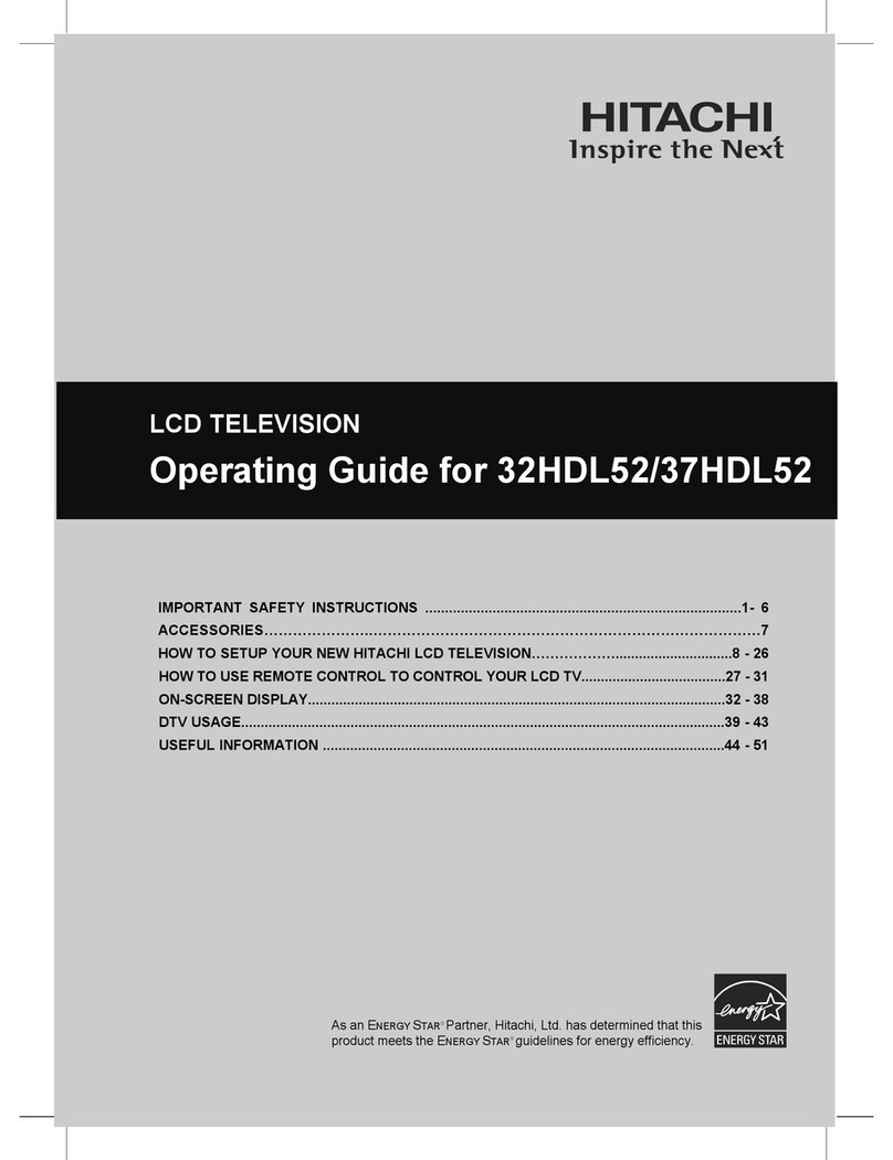 Hitachi 32HDL52 - 32" LCD TV operating guide