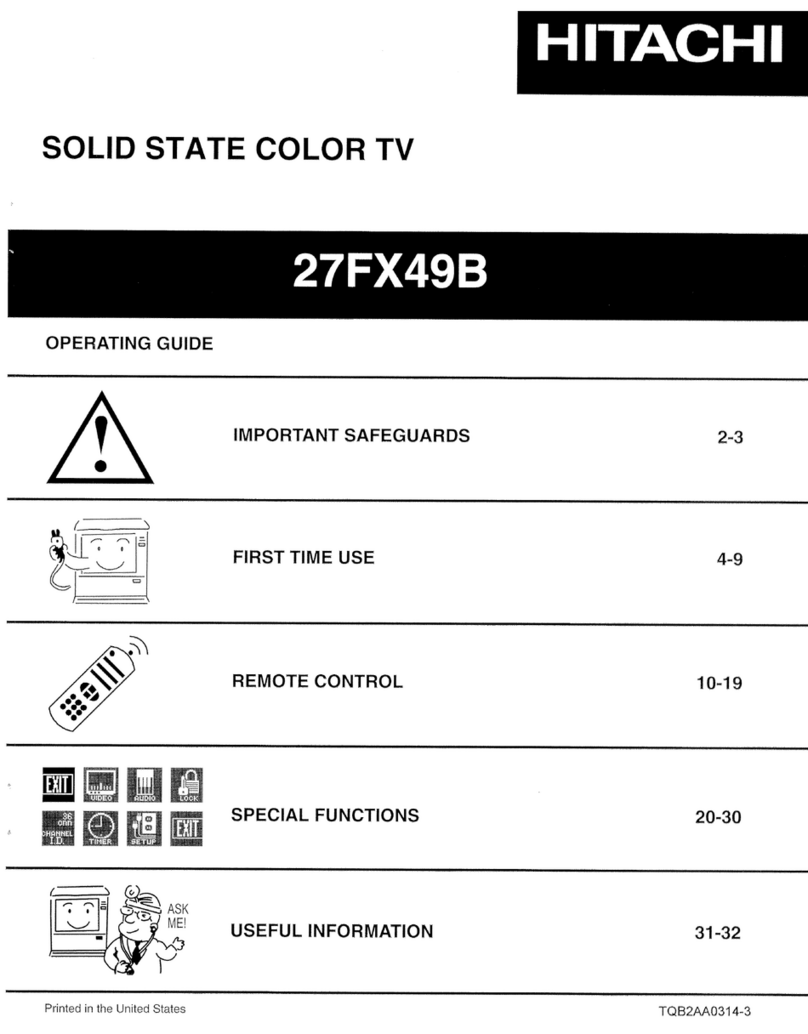 Hitachi 27FX49B operating guide