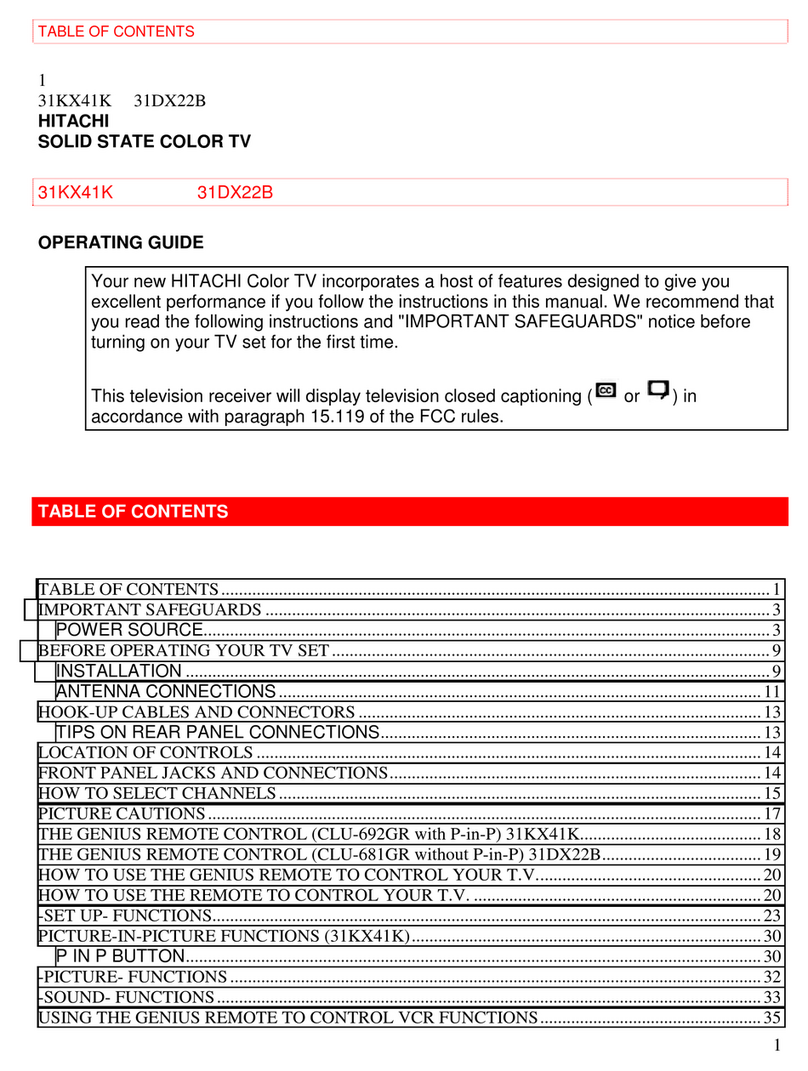 Hitachi 31KX41K User manual