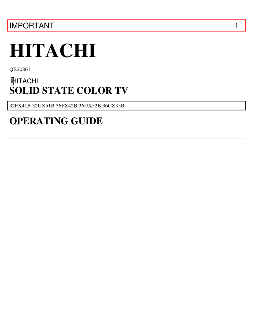 Hitachi 32FX41B, 32UX51B, 36FX42B, 36UX52B, 36CX35B User manual