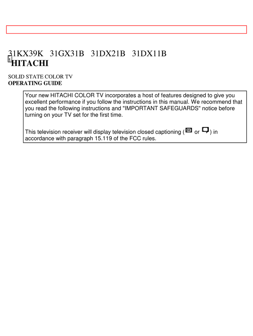 Hitachi 31KX39K, 31GX31B, 31DX21B, 31D User manual