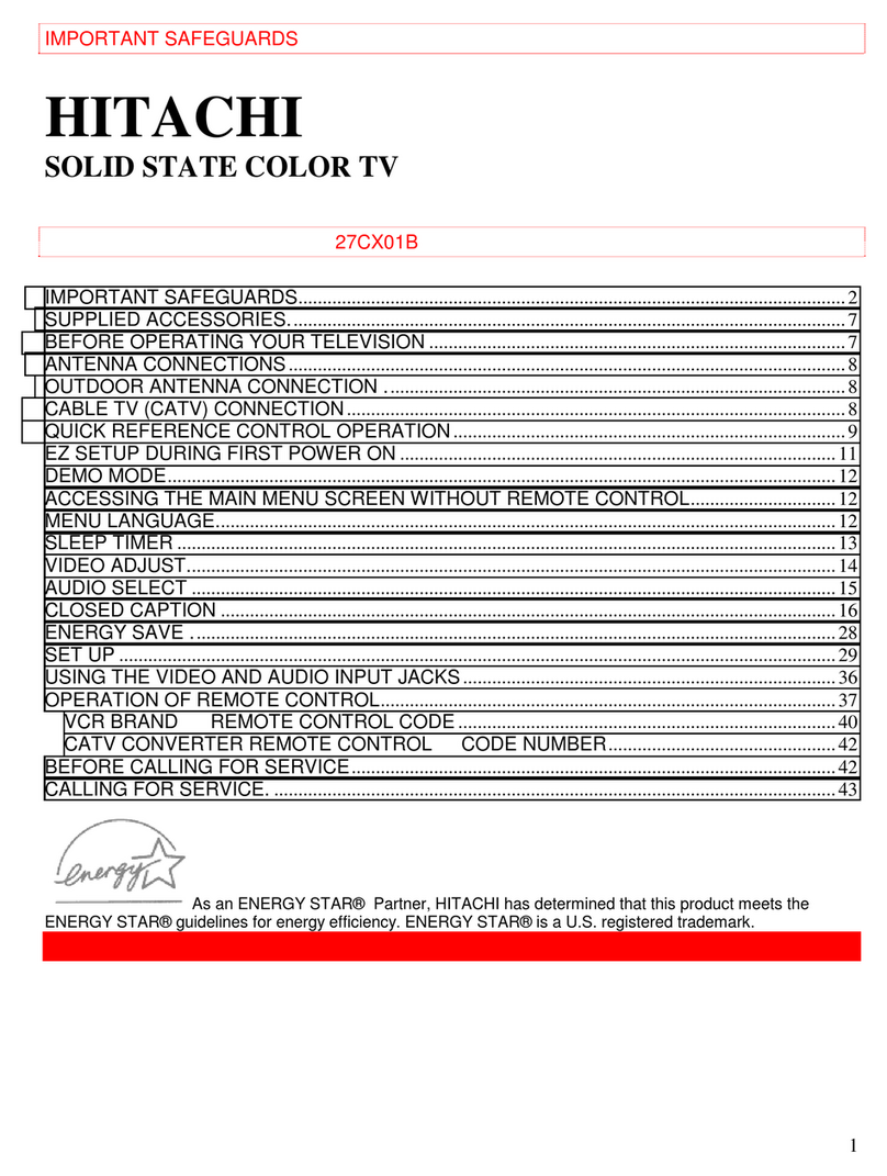 Hitachi 27CX01B user manual