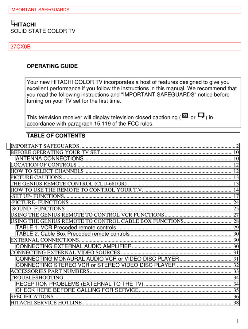 Hitachi 27CX0B User manual