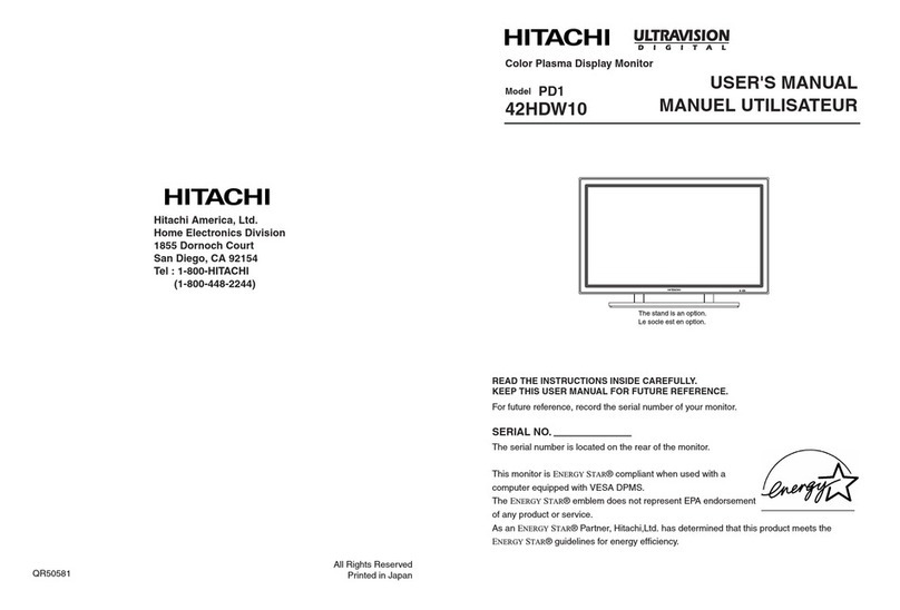 Hitachi Ultravision Digital 42HDW10 User manual