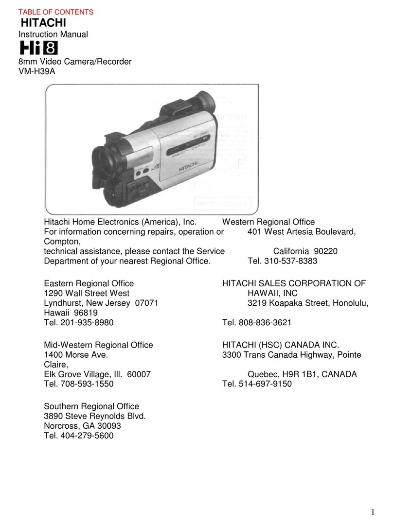 Hitachi VMH-39A - Camcorder User manual