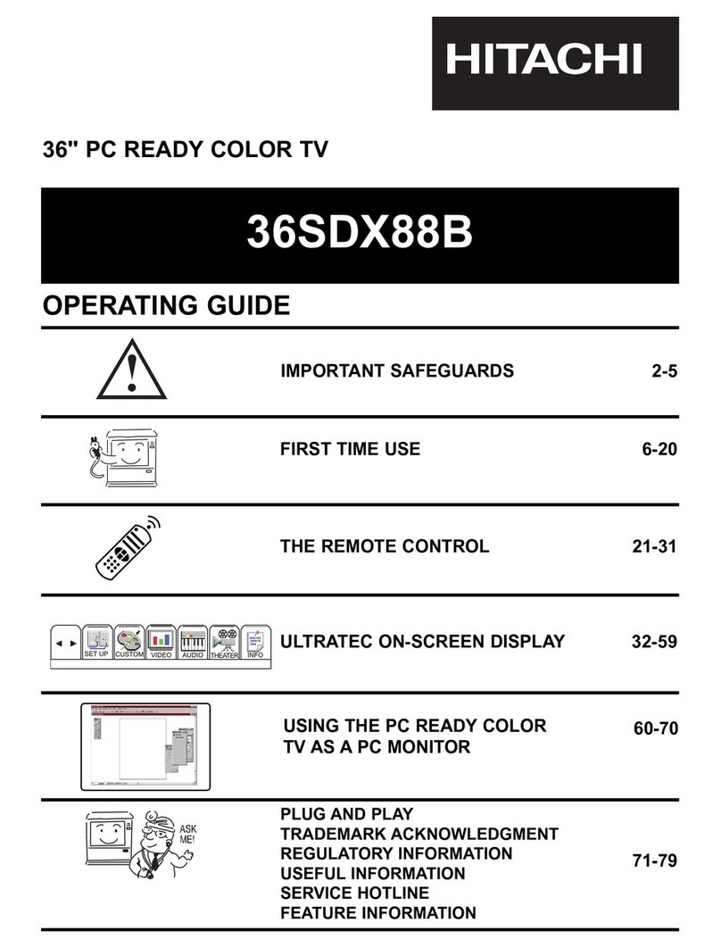 Hitachi 36SDX88B User manual