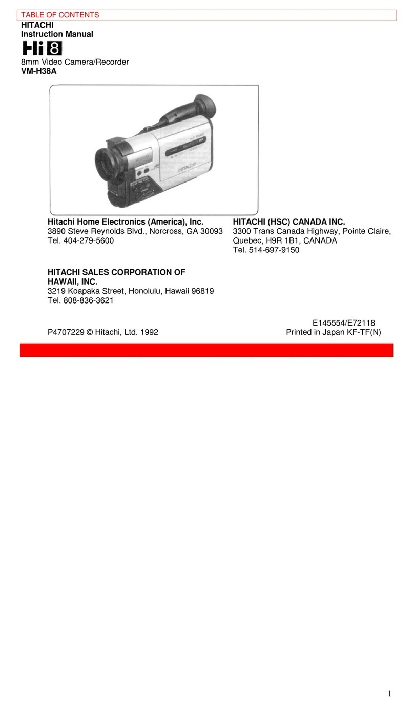 Hitachi VMH-38A - Camcorder User manual