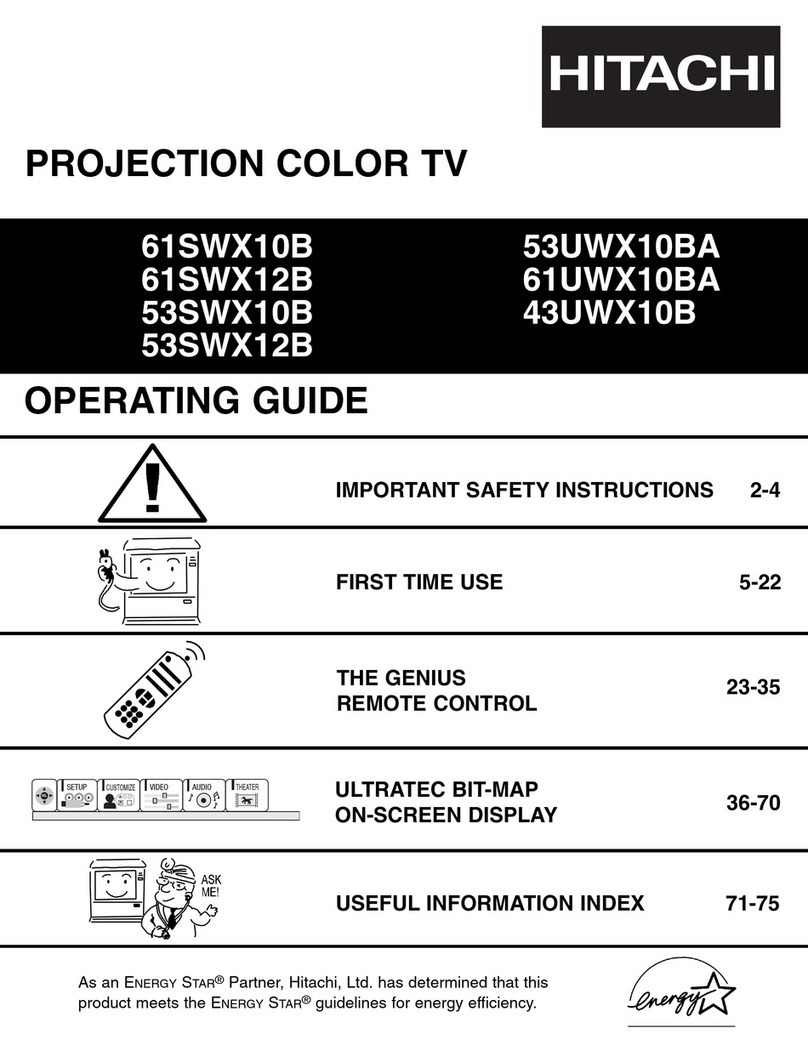 Hitachi 53UWX10BA User manual