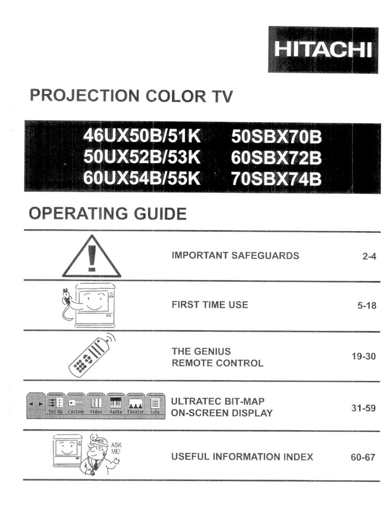 Hitachi 46UX50B/51K User manual