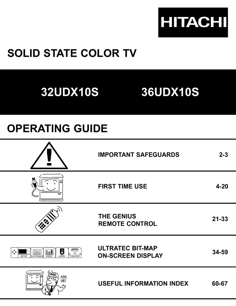Hitachi 32UDX10S, 36UDX10S User manual