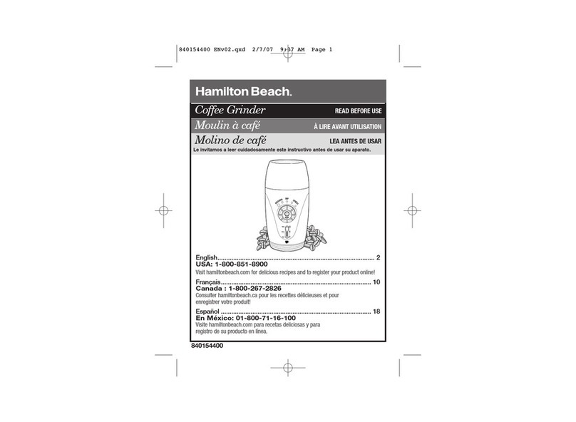 Hamilton Beach 80364 User manual