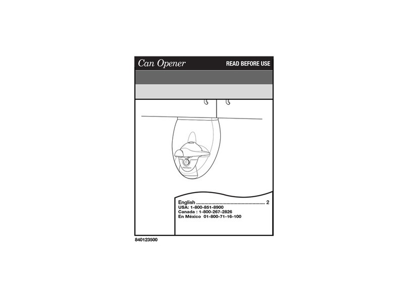 Hamilton Beach 840123500 User manual