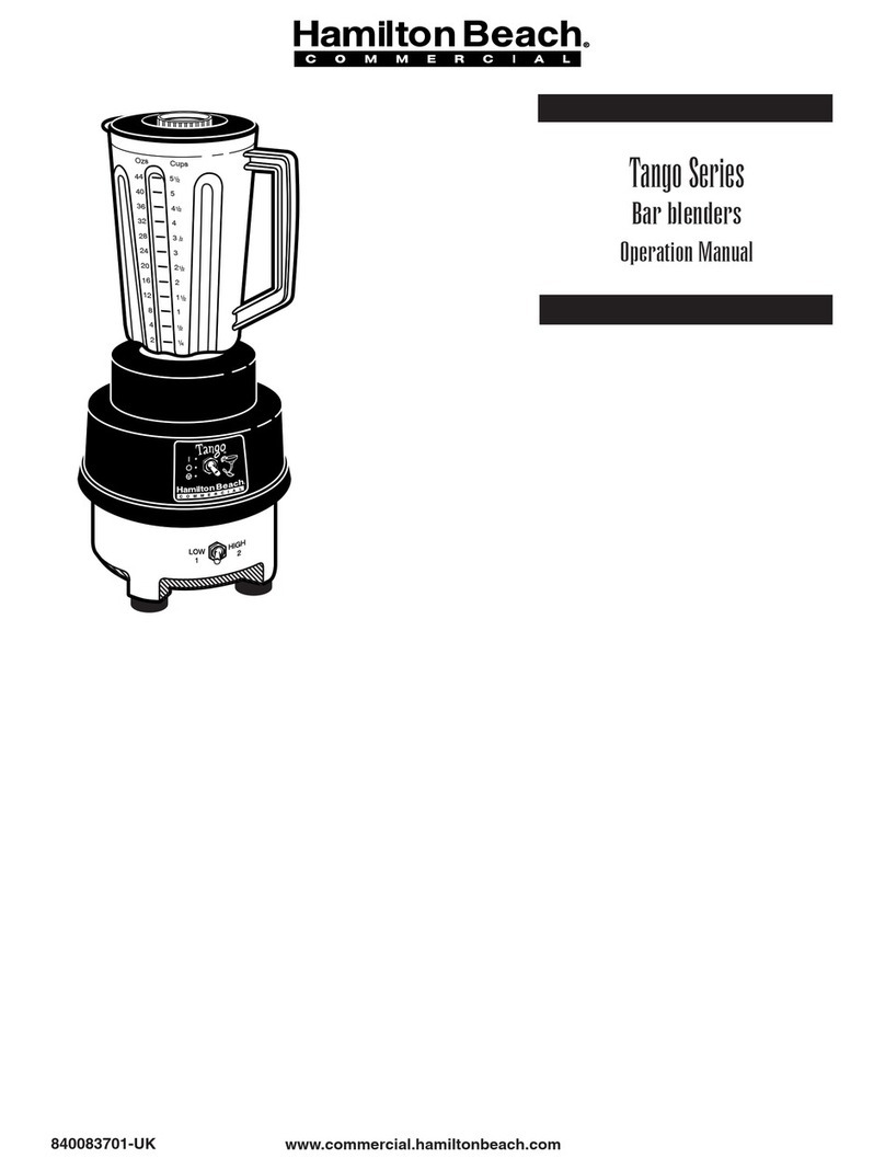 Hamilton Beach Tango Series Operation manual