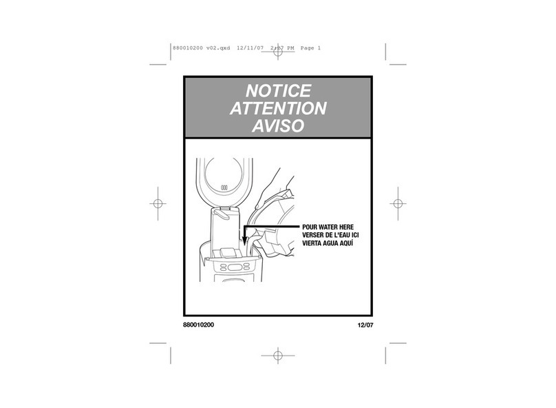 Hamilton Beach 48271 Operation and maintenance manual