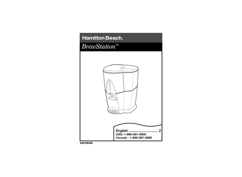 Hamilton Beach 840106400 User manual