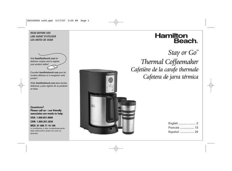 Hamilton Beach 45238C owner's manual