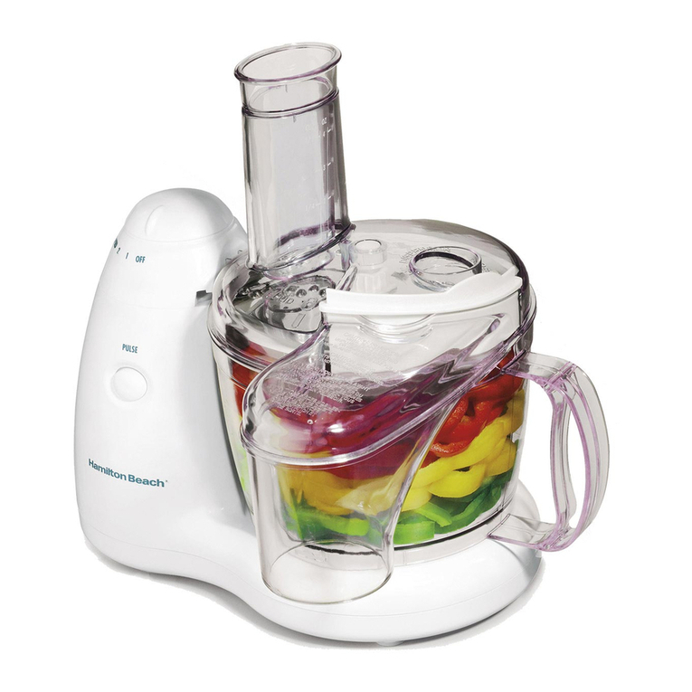 Hamilton Beach 70550R - PROCTOR Silex 350W 2 Speed Food... User manual