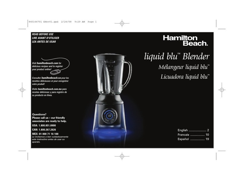 Hamilton Beach 59205C instruction manual