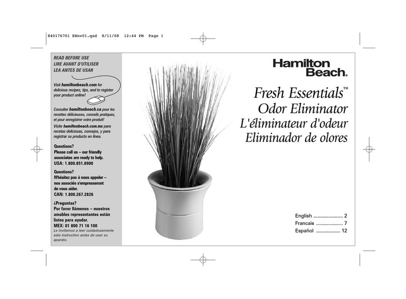 Hamilton Beach Fresh Essentials Use & care guide