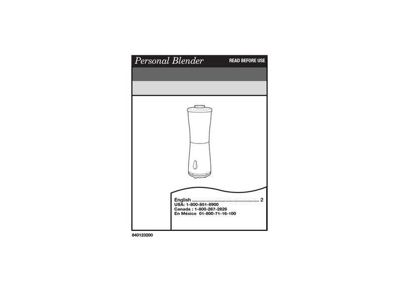 Hamilton Beach 840123200 User manual