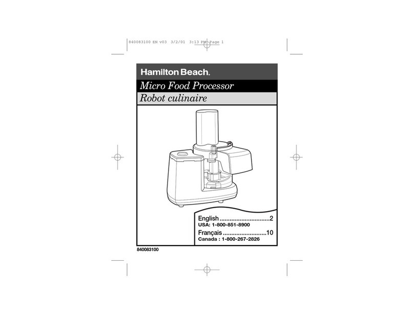 Hamilton Beach 840083100 Use & care guide