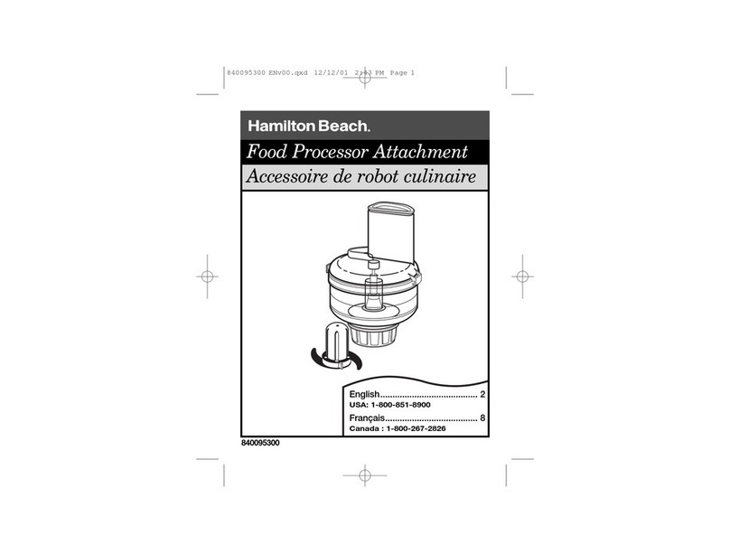 Hamilton Beach 840095300 User manual