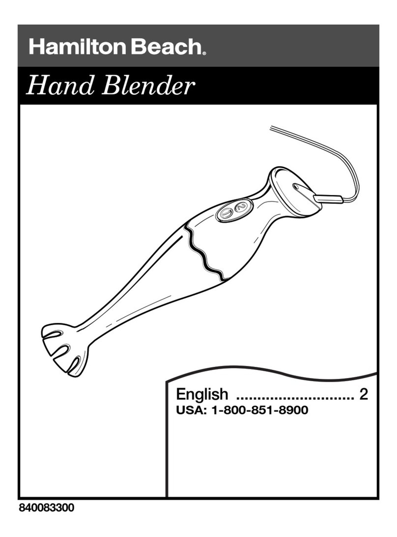 Hamilton Beach 840083300 User manual