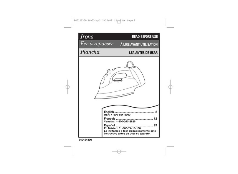 Hamilton Beach 840121300 Use & care guide