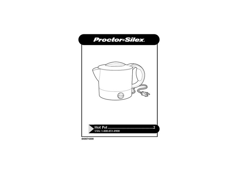 Proctor-Silex Hot Pot 840074300 user manual