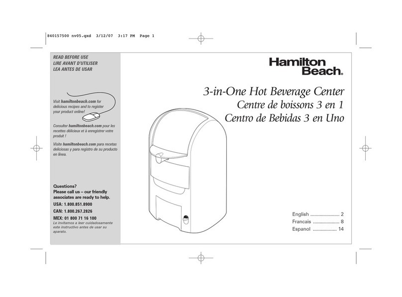 Hamilton Beach 42116C product manual