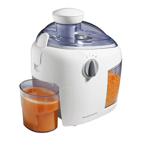 Hamilton Beach 67900 - HealthSmart Juicer owner's manual